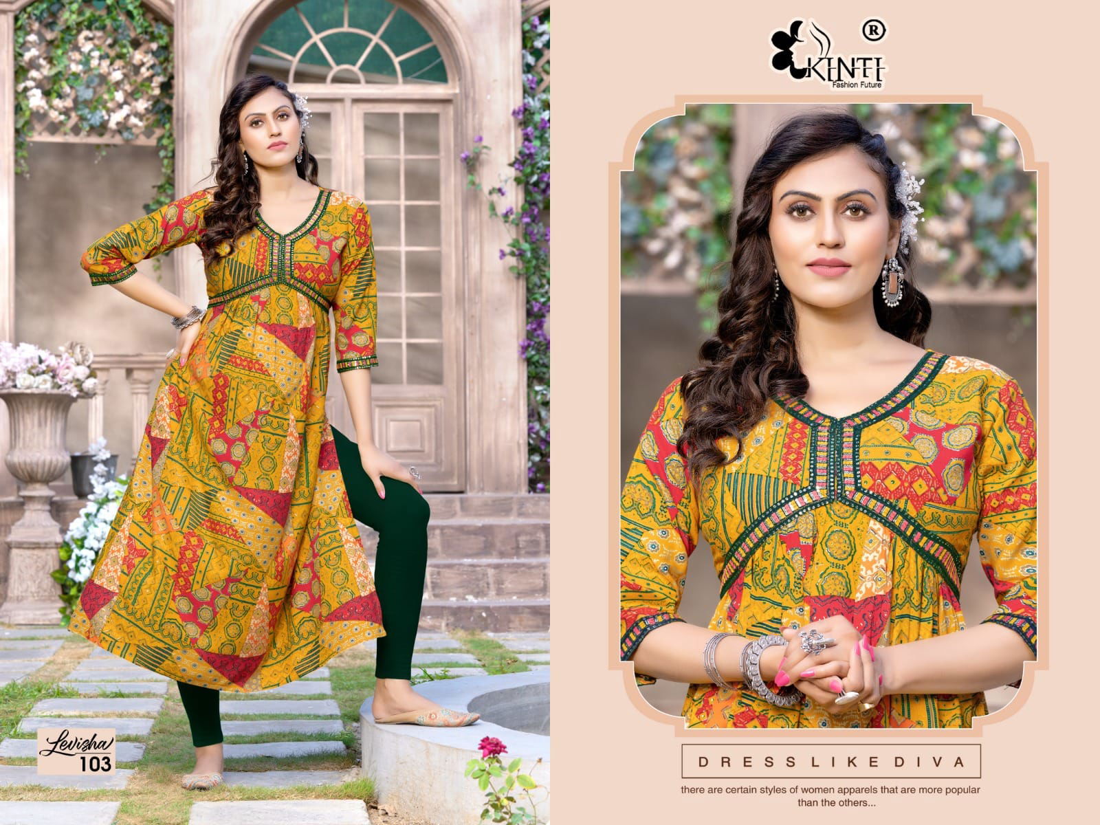 Levisha By Kinti Aliya Cut Printed Kurtis Catalog